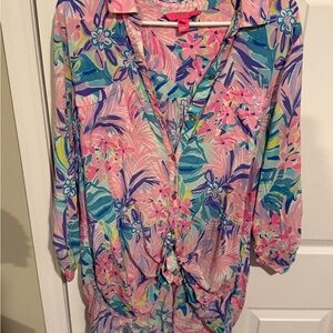 Lily Pulitzer L EUC swim suit cover up in women